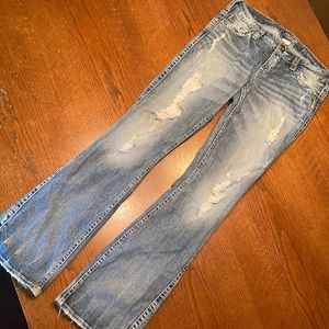 Silver Frances 18” Distressed Slim boot jeans